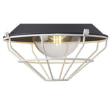 Outdoor Pendant Light, 1 E27 Socket, Weatherproof Anthracite/White Finish, 2-Year Warranty