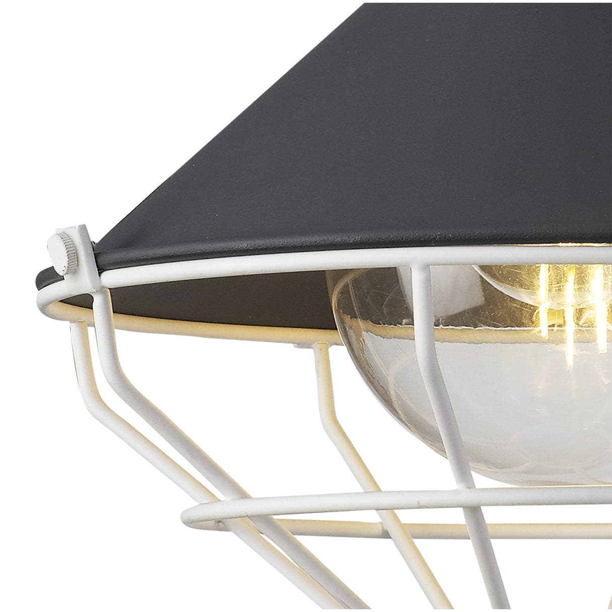 Outdoor Pendant Light, 1 E27 Socket, Weatherproof Anthracite/White Finish, 2-Year Warranty