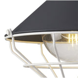 Outdoor Pendant Light, 1 E27 Socket, Weatherproof Anthracite/White Finish, 2-Year Warranty