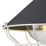 Modern Anthracite & White Semi-Flush Ceiling Light with Clear Shade, E27, IP65, 2-Year Warranty