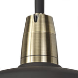 Contemporary Outdoor Wall Lamp, Matt Black & Brushed Bronze Finish, Clear Shade, 2-Year Warranty