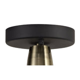 Modern IP65 Semi-Flush Ceiling Light with Clear Shade in Matt Black and Brushed Bronze Finish, E27 Base