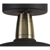 Modern IP65 Semi-Flush Ceiling Light with Clear Shade in Matt Black and Brushed Bronze Finish, E27 Base