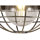 Modern IP65 Semi-Flush Ceiling Light with Clear Shade in Matt Black and Brushed Bronze Finish, E27 Base