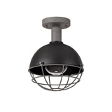 Modern Outdoor Hanging Light with Clear Shade, IP65, Matt Black/Grey Finish