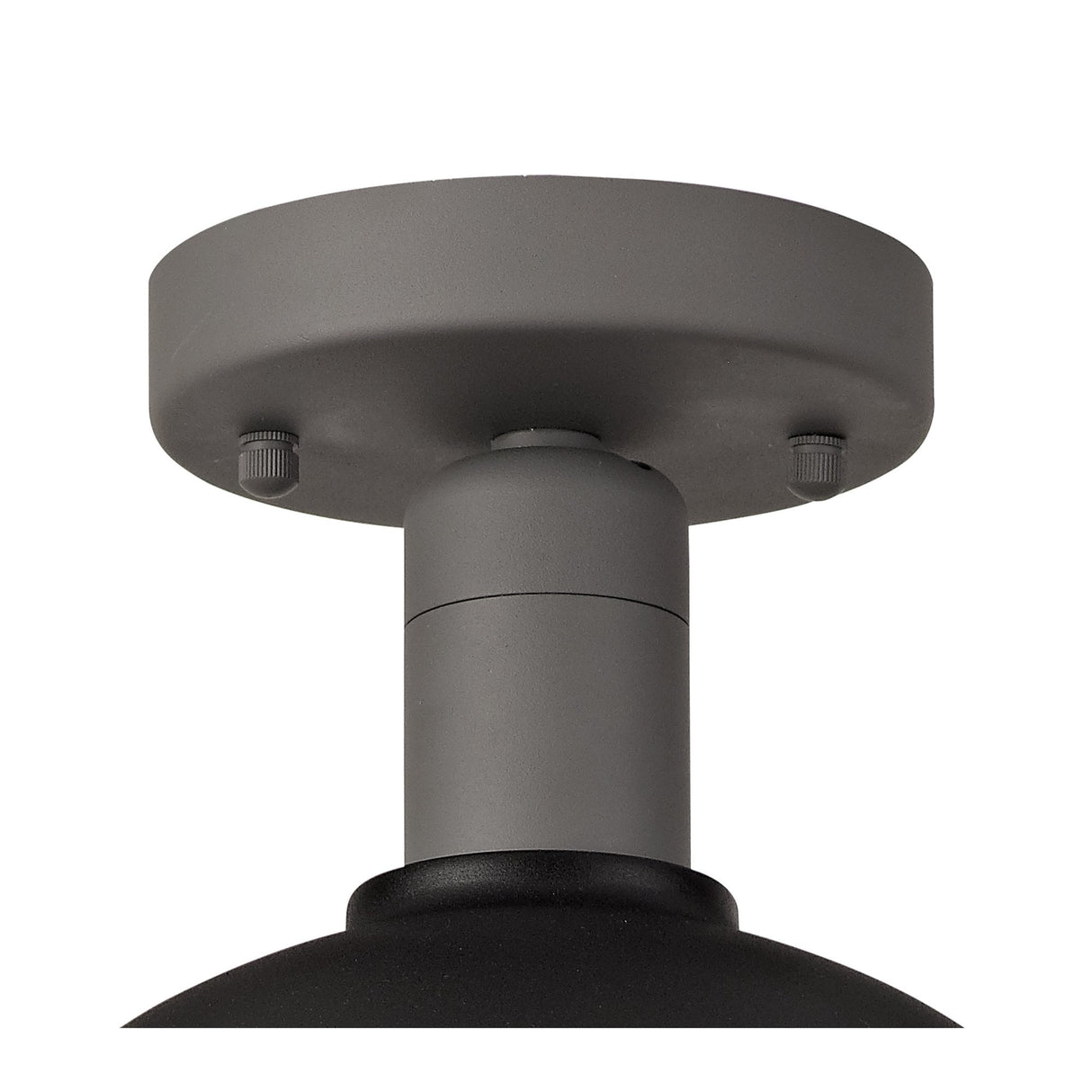 Modern Outdoor Hanging Light with Clear Shade, IP65, Matt Black/Grey Finish