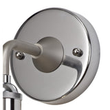 Outdoor Wall Lantern in Titanium Silver & Polished Chrome with Clear Shade