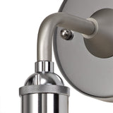 Outdoor Wall Lantern in Titanium Silver & Polished Chrome with Clear Shade