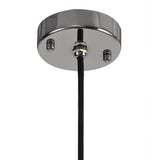 Sleek Outdoor Pendant Light - E27 IP65 in Titanium Silver & Polished Chrome