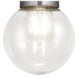 Sleek Outdoor Pendant Light - E27 IP65 in Titanium Silver & Polished Chrome