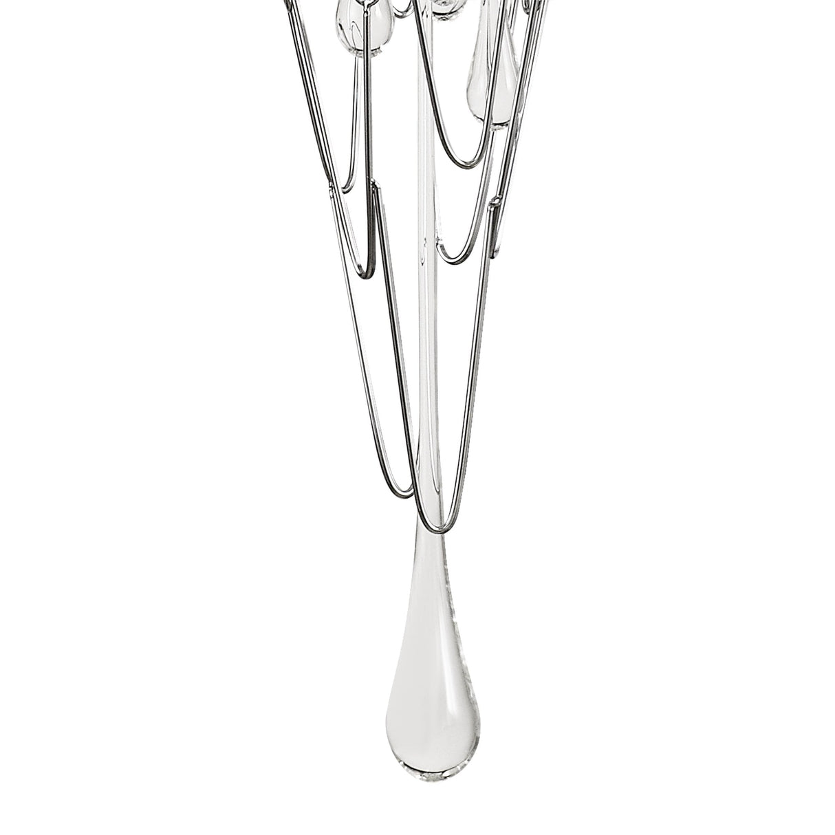 Polished Chrome Pendant Light with Clear Glass Shade