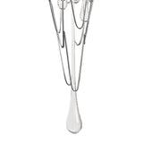 Polished Chrome Pendant Light with Clear Glass Shade
