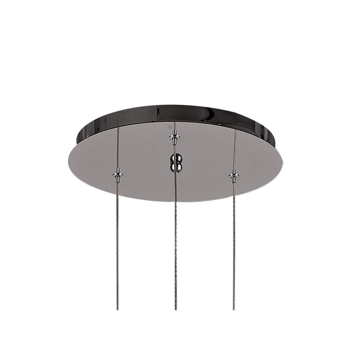 Elegant Chrome Trio Pendant with Clear Glass, GU10 Fittings