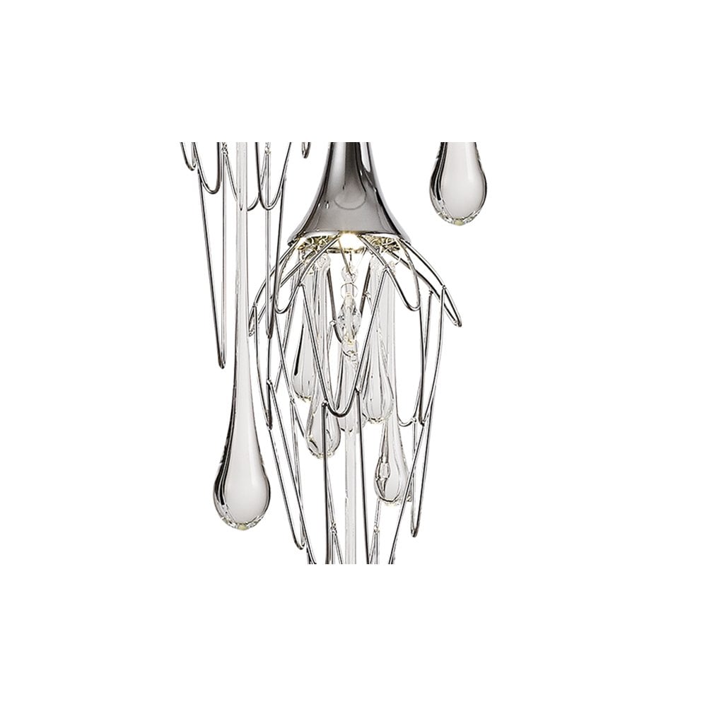 Elegant Chrome Trio Pendant with Clear Glass, GU10 Fittings