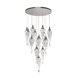 Gleaming Polished Chrome Pendant with 18 Spotlight GU10, Round Design