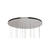 Gleaming Polished Chrome Pendant with 18 Spotlight GU10, Round Design