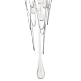 Sleek Polished Chrome Linear Pendant with Clear Glass Accents