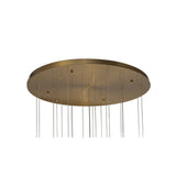 Luxe Cascade Pendant Light with Cognac Glass and Brass Accents
