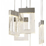 Gleaming Polished Chrome Pendant Light with Integrated LEDs - Dimmable, Warm White, 5M Drop, 3-Year Warranty