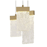 Elegant Brushed Gold LED Pendant Light - 860mm, Dimmable, Warm White