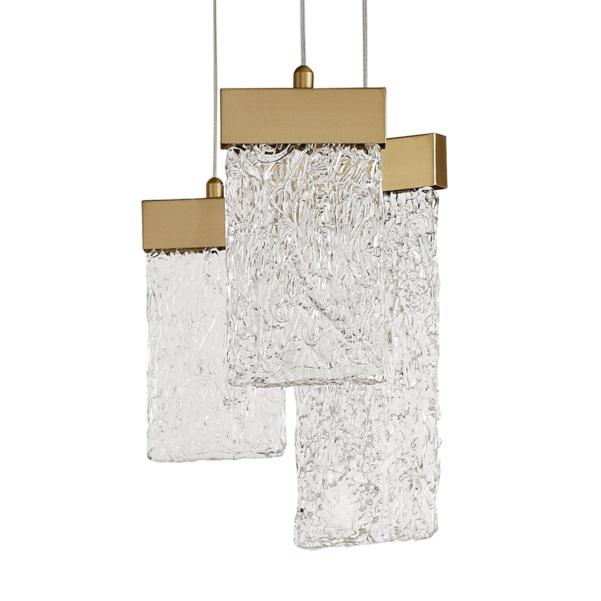 Elegant Brushed Gold LED Pendant Light - 860mm, Dimmable, Warm White