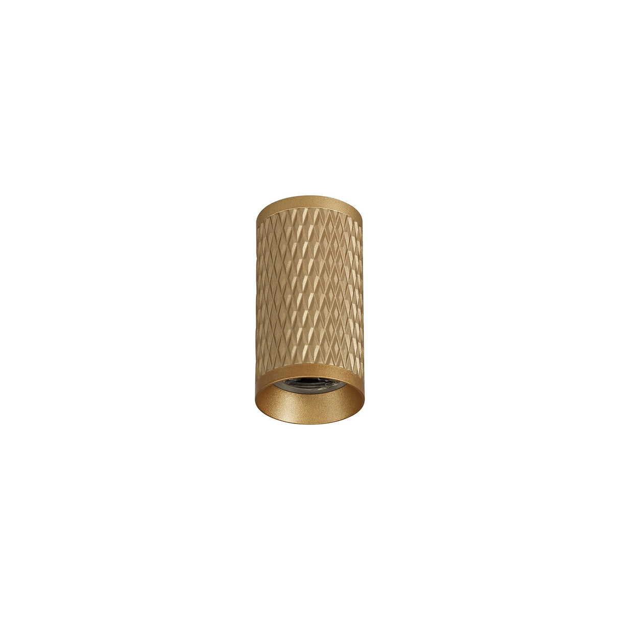 Champagne Gold Cylinder Surface Mounted Ceiling Light, GU10 Compatible