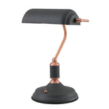 Modern Sand Black and Copper Table Lamp with Adjustable Toggle Switch
