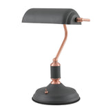 Modern Sand Black and Copper Table Lamp with Adjustable Toggle Switch