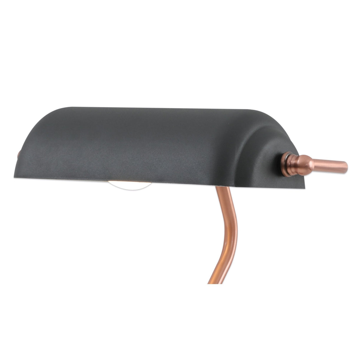 Modern Sand Black and Copper Table Lamp with Adjustable Toggle Switch