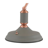 Elegant Sand Grey Table Lamp with Copper Accents and Toggle Switch
