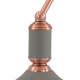 Elegant Sand Grey Table Lamp with Copper Accents and Toggle Switch