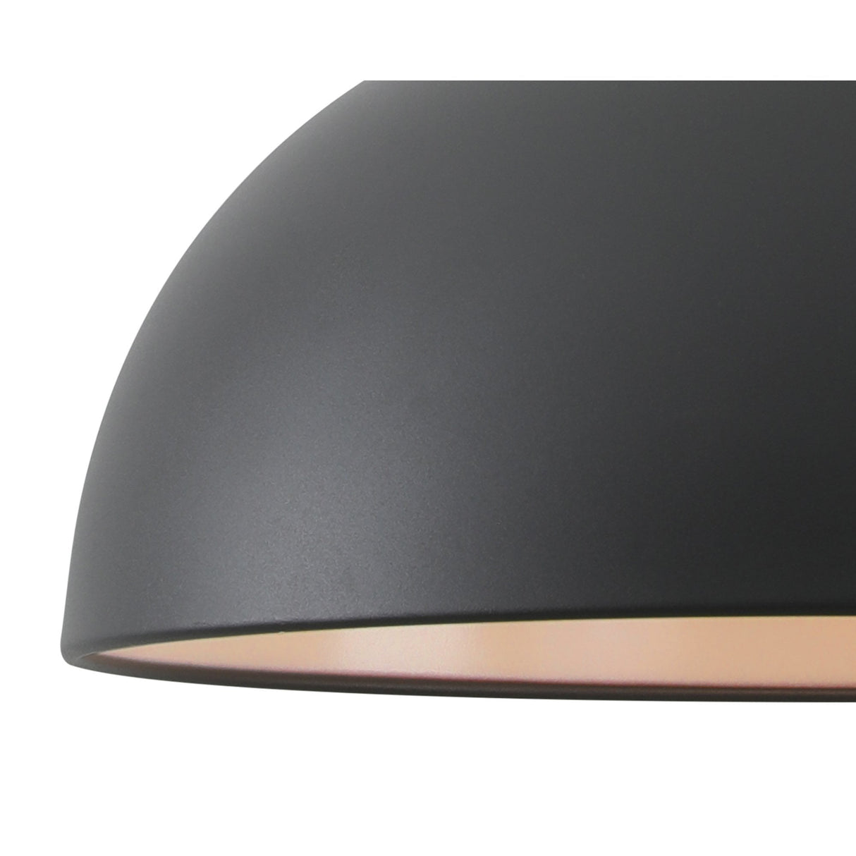 Modern Sand Black and Satin Nickel Pendant Light with Adjustable Drop