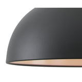 Modern Sand Black and Satin Nickel Pendant Light with Adjustable Drop