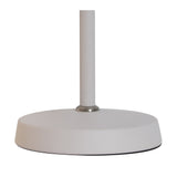 Elegant Adjustable Table Lamp in Sand White and Satin Nickel Finish