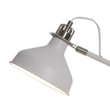 Elegant Adjustable Table Lamp in Sand White and Satin Nickel Finish