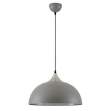 Modern Pendant Light, Sand Grey & Satin Nickel Finish, E27 Socket