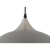 Modern Pendant Light, Sand Grey & Satin Nickel Finish, E27 Socket