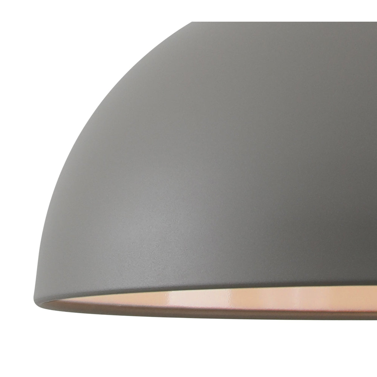 Modern Pendant Light, Sand Grey & Satin Nickel Finish, E27 Socket