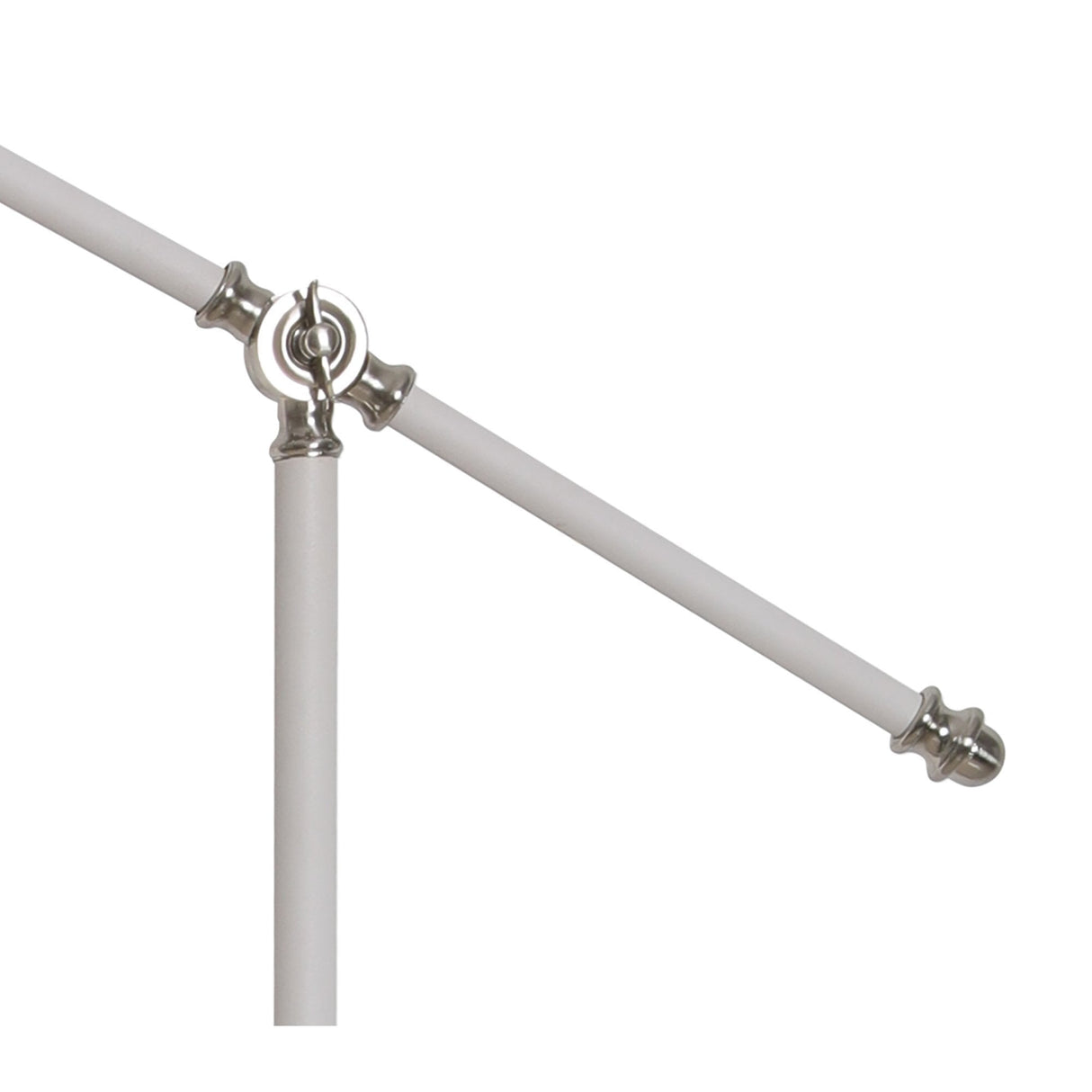 Modern Adjustable Floor Lamp with Satin Nickel and Sand White Finish