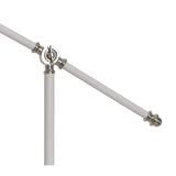 Modern Adjustable Floor Lamp with Satin Nickel and Sand White Finish