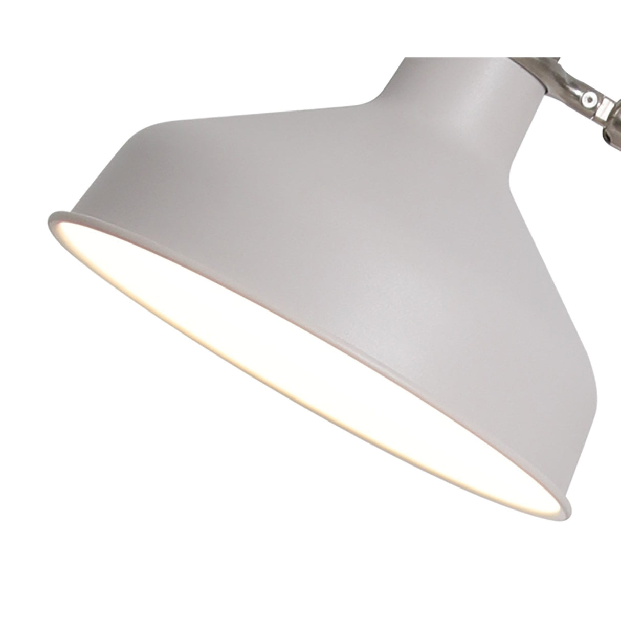 Modern Adjustable Floor Lamp with Satin Nickel and Sand White Finish