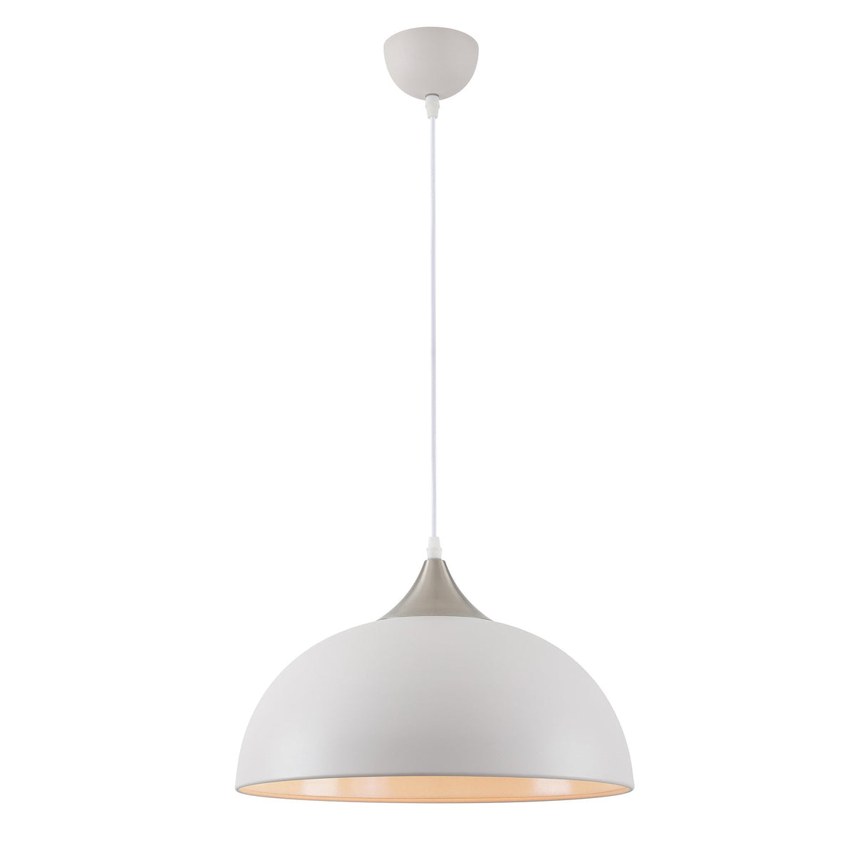 Elegant Pendant Light with Sand White and Satin Nickel Finish