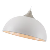 Elegant Pendant Light with Sand White and Satin Nickel Finish