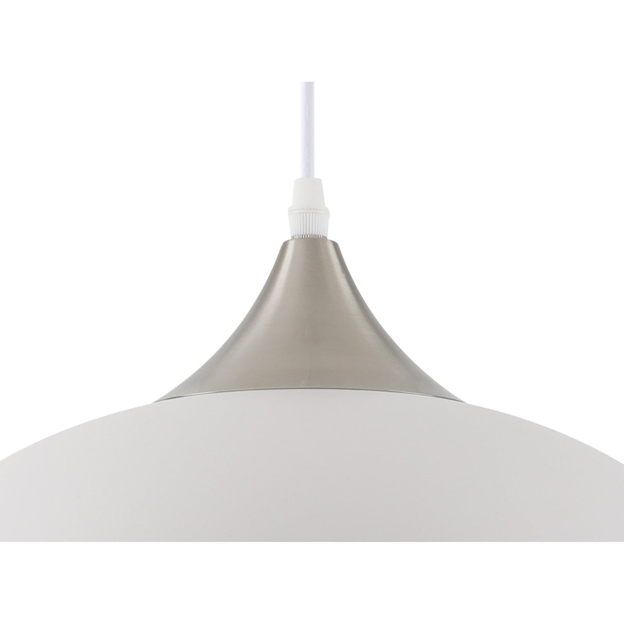 Elegant Pendant Light with Sand White and Satin Nickel Finish