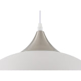 Elegant Pendant Light with Sand White and Satin Nickel Finish