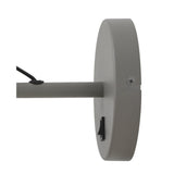 Modern Adjustable Wall Lamp with Rocker Switch, Sand Grey and Copper Finish