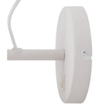 Contemporary Swivel Wall Lamp, E27 Socket, Sand White/Satin Nickel Finish