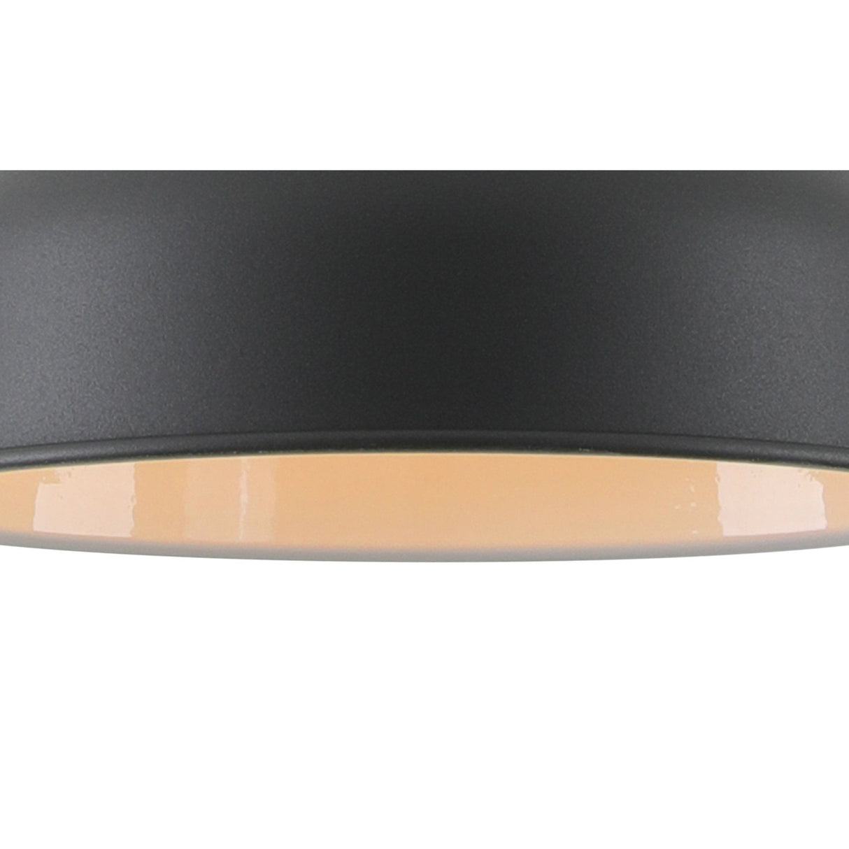 Contemporary Sand Black and White Pendant Light with Copper Accent
