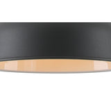 Contemporary Sand Black and White Pendant Light with Copper Accent