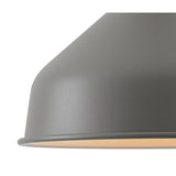 Elegant Sand Grey & Copper Pendant Light - E27, Adjustable Drop